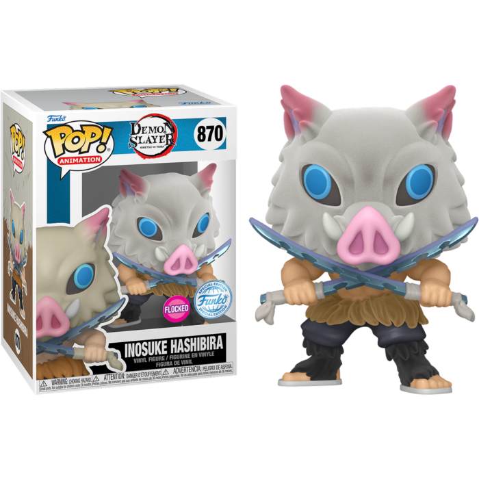 Funko POP - Demon Slayer: Inosuke Hashibira (Flocked - Special Edition) No.1255